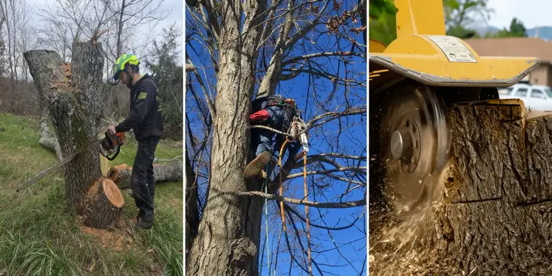 Tree trimming, tree removal, and stump grinding services